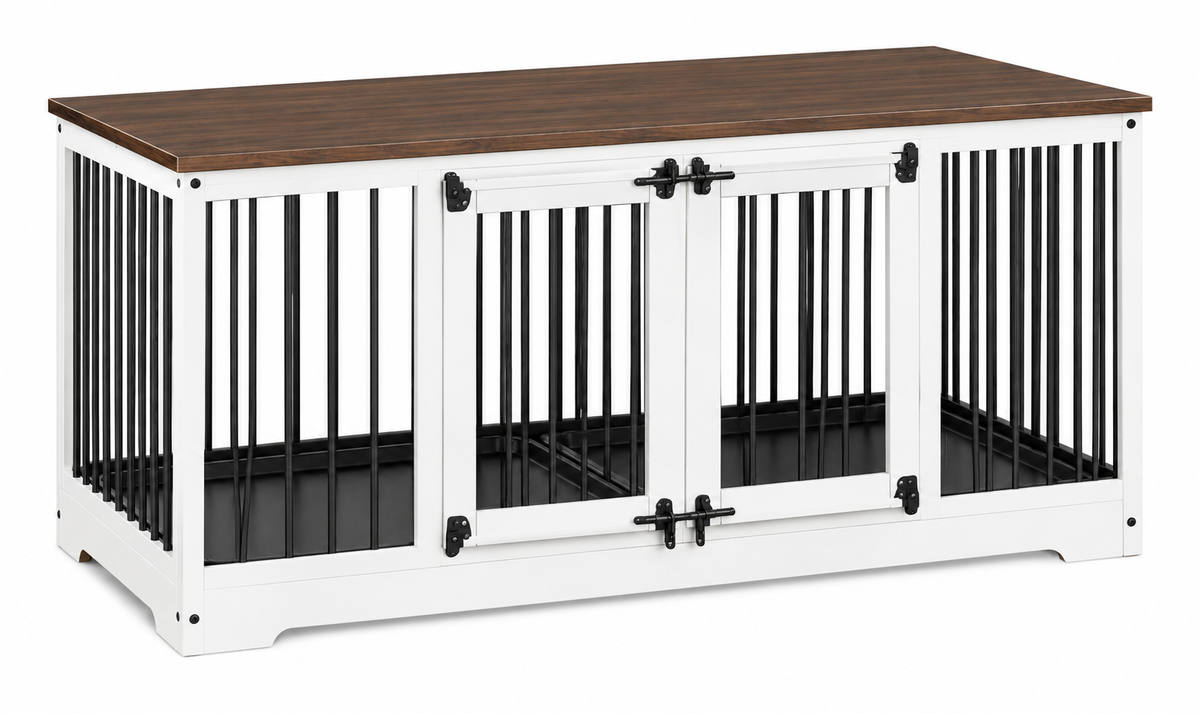 Happy Paw Wooden™ Double Dog Crate