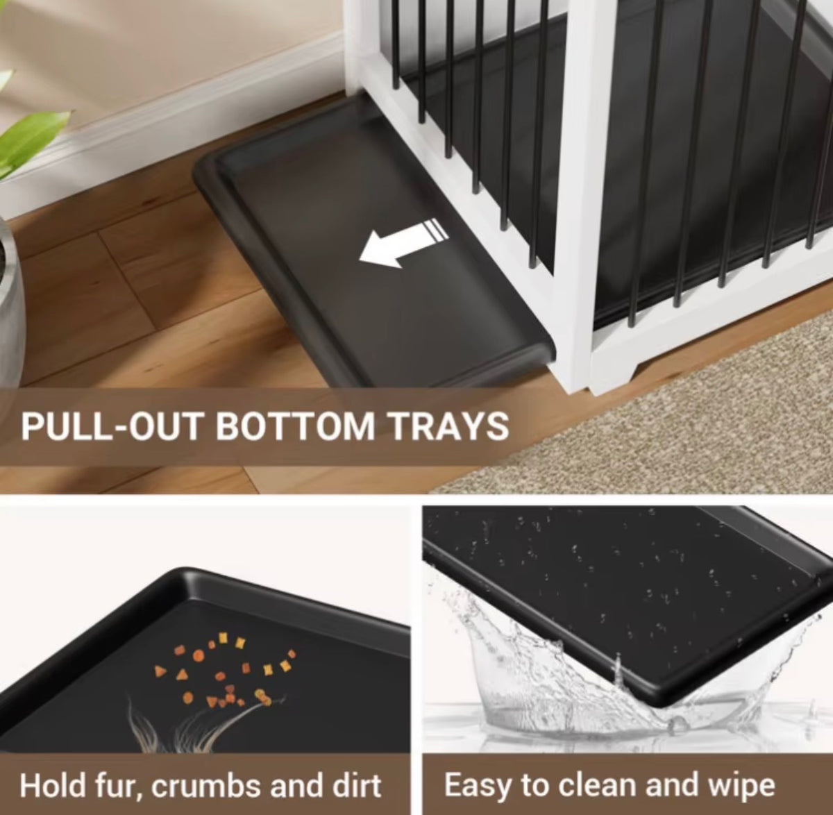Happy Paw Wooden™ Double Dog Crate